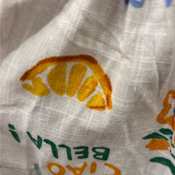 NWT Paper Heart linen blend Italian fruit and cocktail inspired print dress - S - Picture 14 of 16